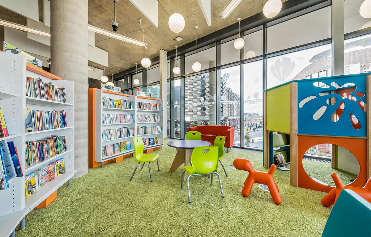 Picture of the inside of Telford Library