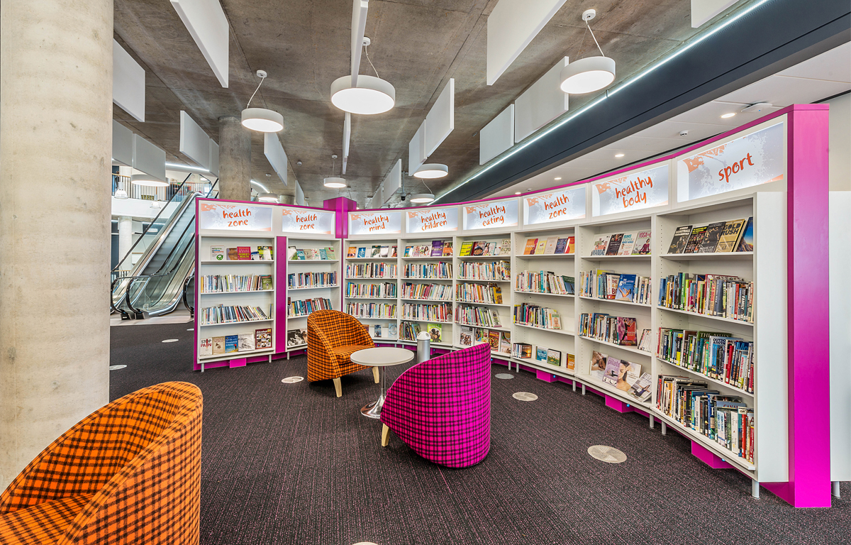 Picture of the inside of Telford Library