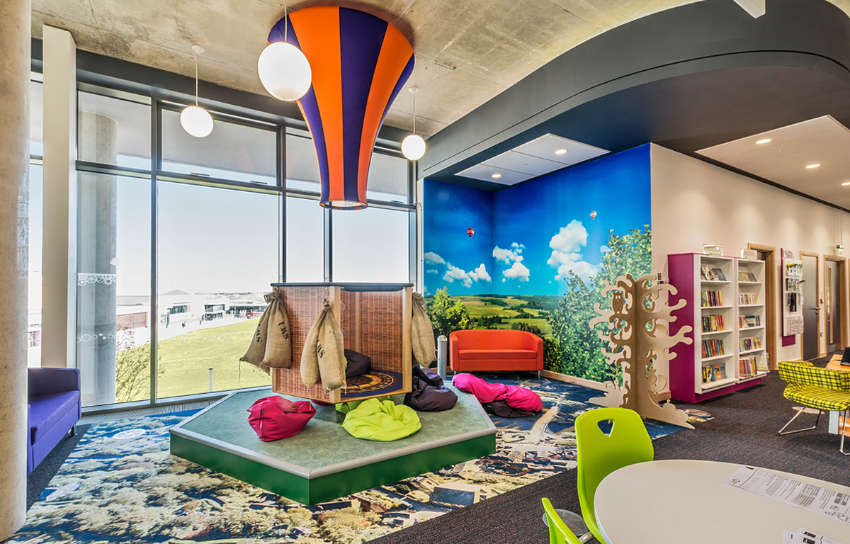 Picture of the inside of Telford Library